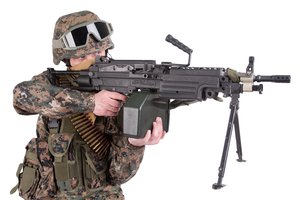 to machine-gun