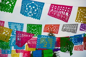 tissue paper with cut-out shapes