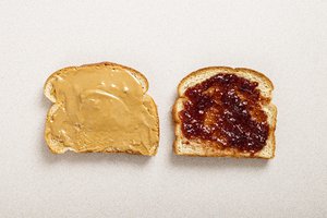 la mantequilla de maní y jalea