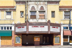 the street where the movie theater is
