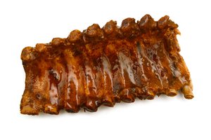 las costillas de cerdo en salsa barbacoa