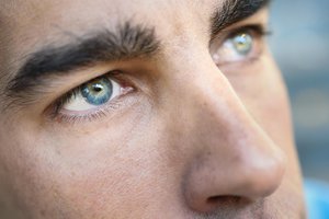 he has blue eyes