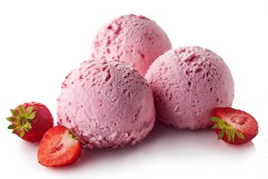 el helado de fresa