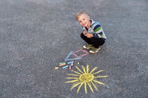 he looks at the picture