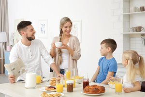 para desayunar