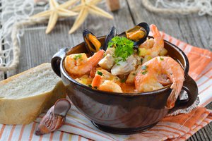 comió mariscos