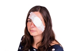 one-eyed person
