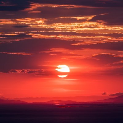 le coucher de soleil