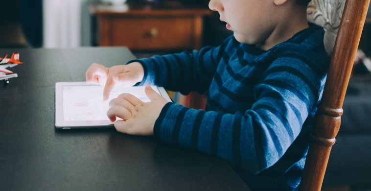 Child Using a Tablet