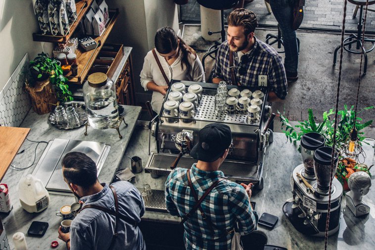Coffee Shop Baristas and Customers