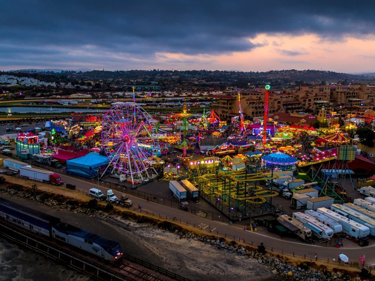 aerial view of fair